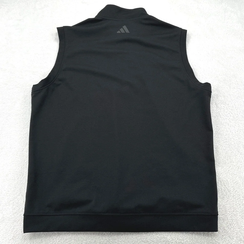 Adidas Mens Golf Vest XL Black IB4542 Quarter Zip Performance Pullover